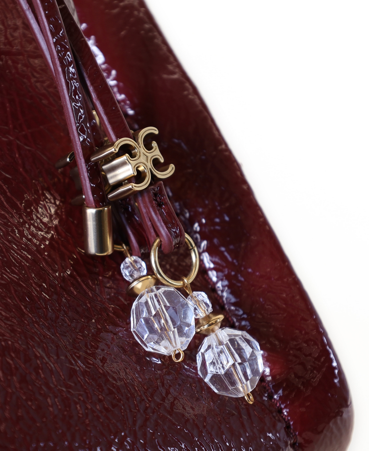 Sam Edelman Holiday Bottom Embossed Small Satchel Bag In Burgundy