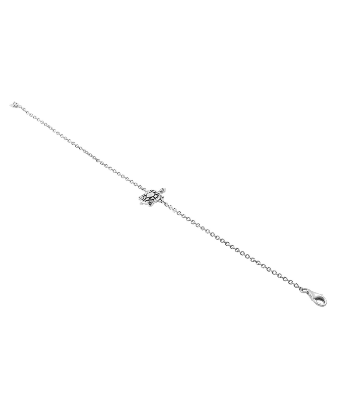 American West Jewelry Sterling Silver Turtle Anklet