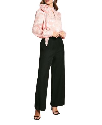 Women's Satin Jacquard Corsage 2 In 1 Jumpsuit