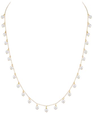 Macy's - Cultured Freshwater Pearl Necklace (4-4.5mm) in 14k Yellow Gold