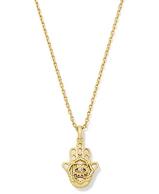Cubic Zirconia Rhodium Over Brass Pendant Necklace