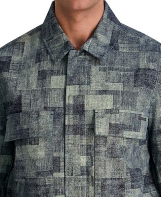 Men's Textured Ponte Shirt Jacket