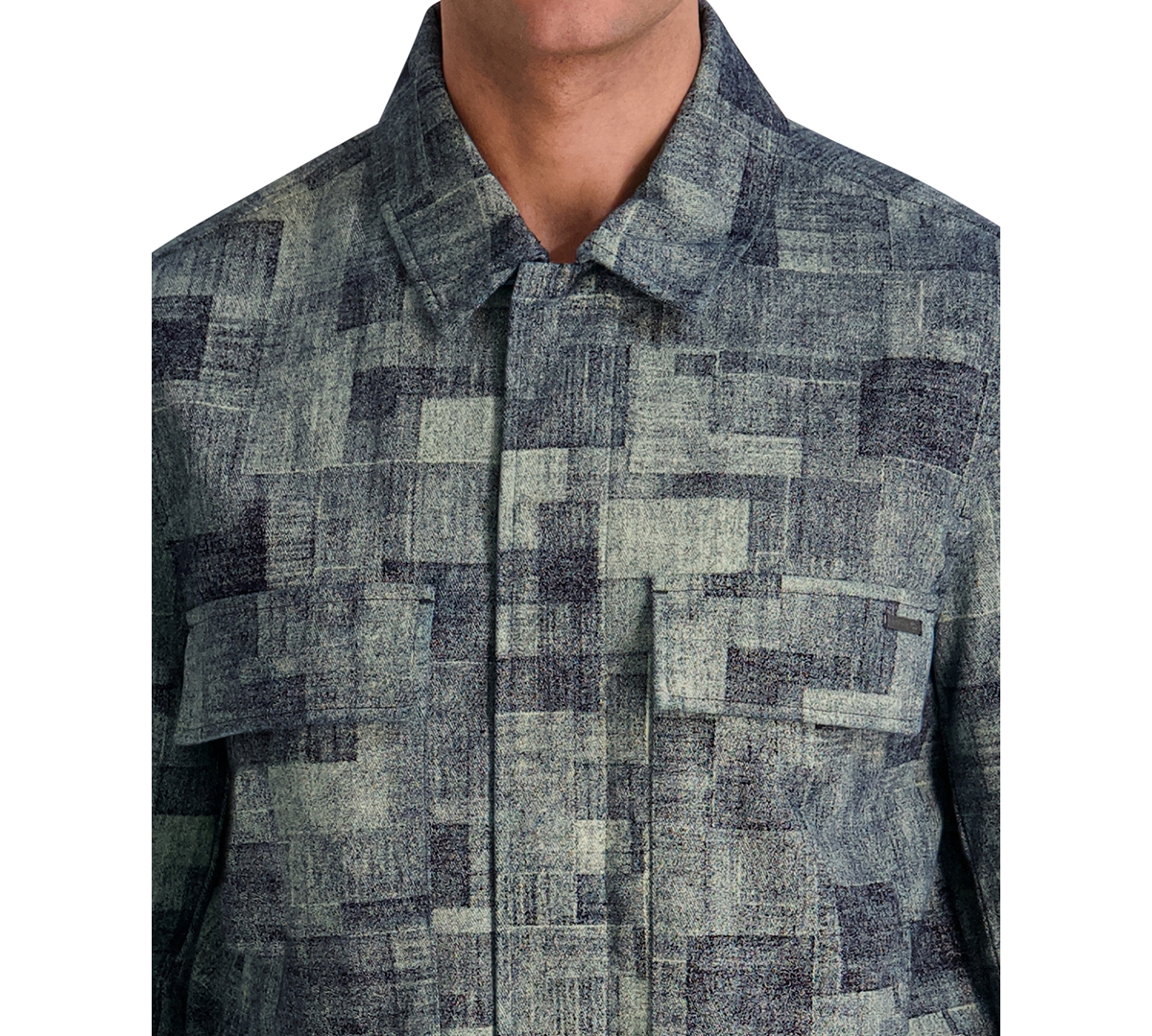 Karl Lagerfeld Paris Men's Textured Ponte Shirt Jacket