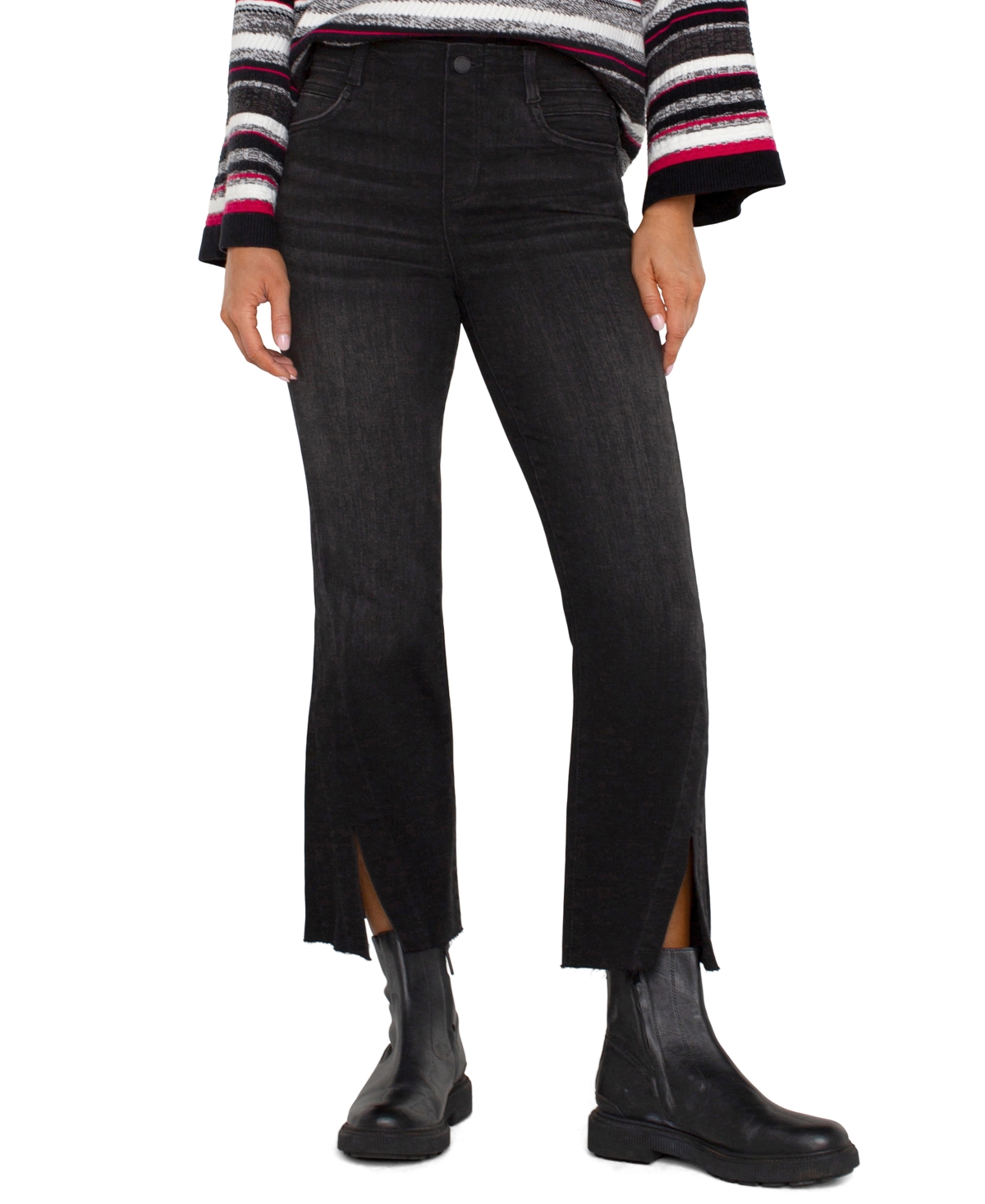 Liverpool Los Angeles Petite Gia Glider Cropped Flare Leg Pants In Multi