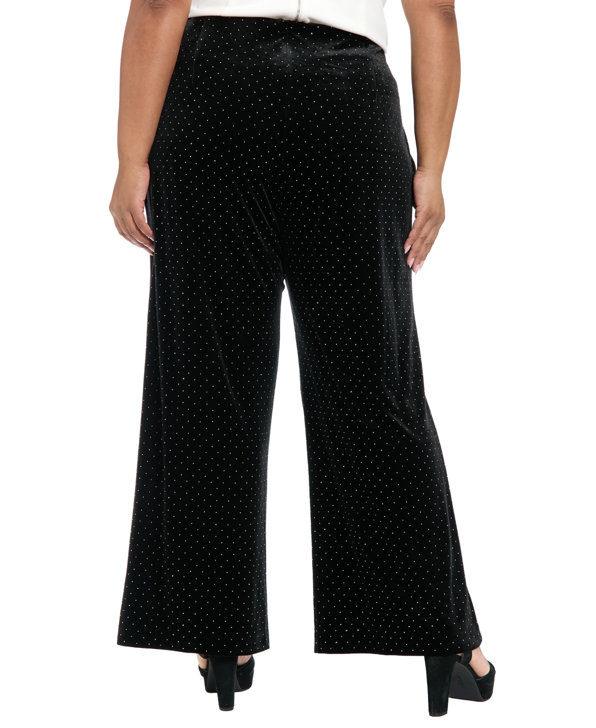 Muse Plus Size Straight Leg Pants In Black