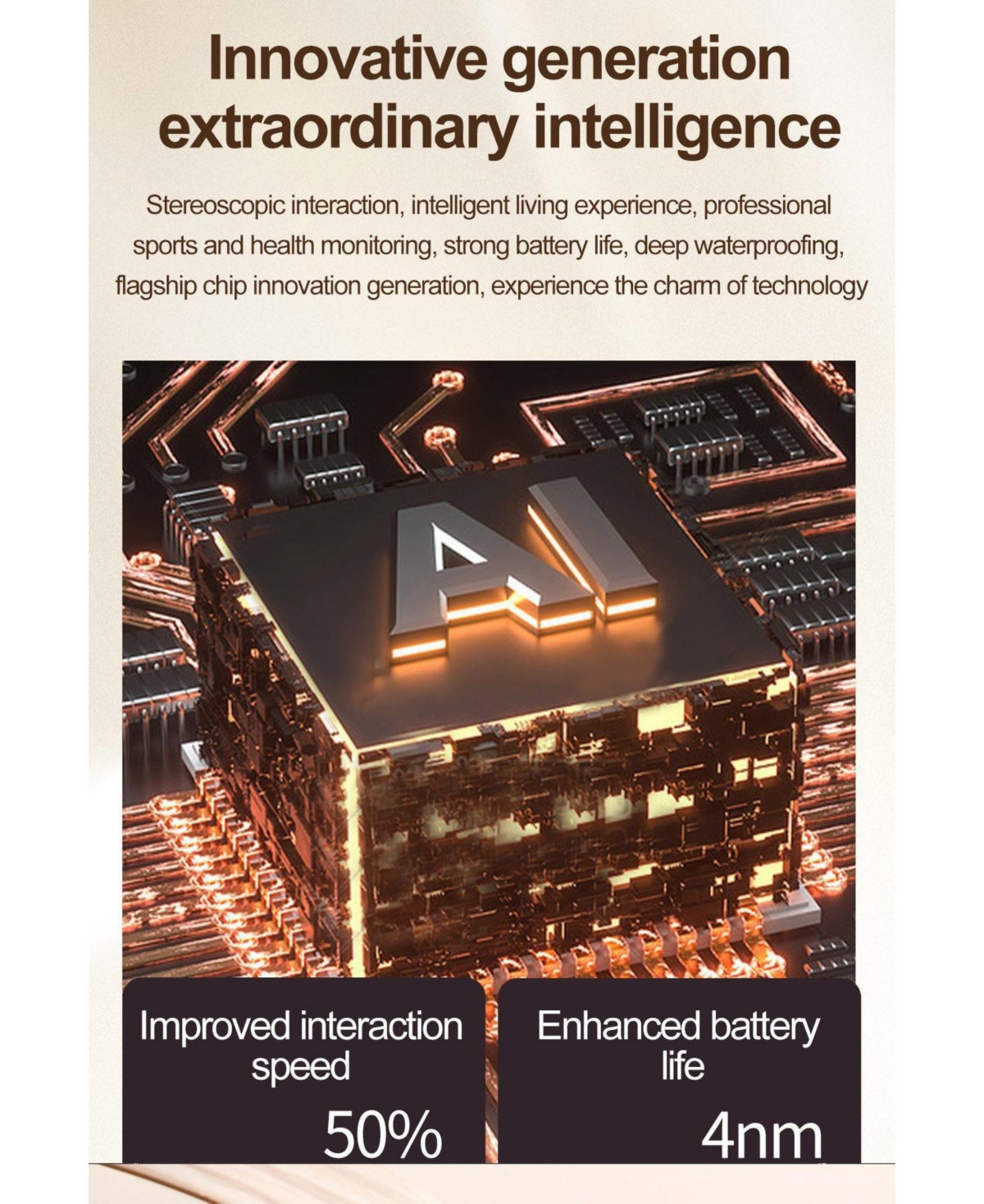 Ruxing Smart Women's 1.75" Watch with Bluetooth Calling and Health Monitoring