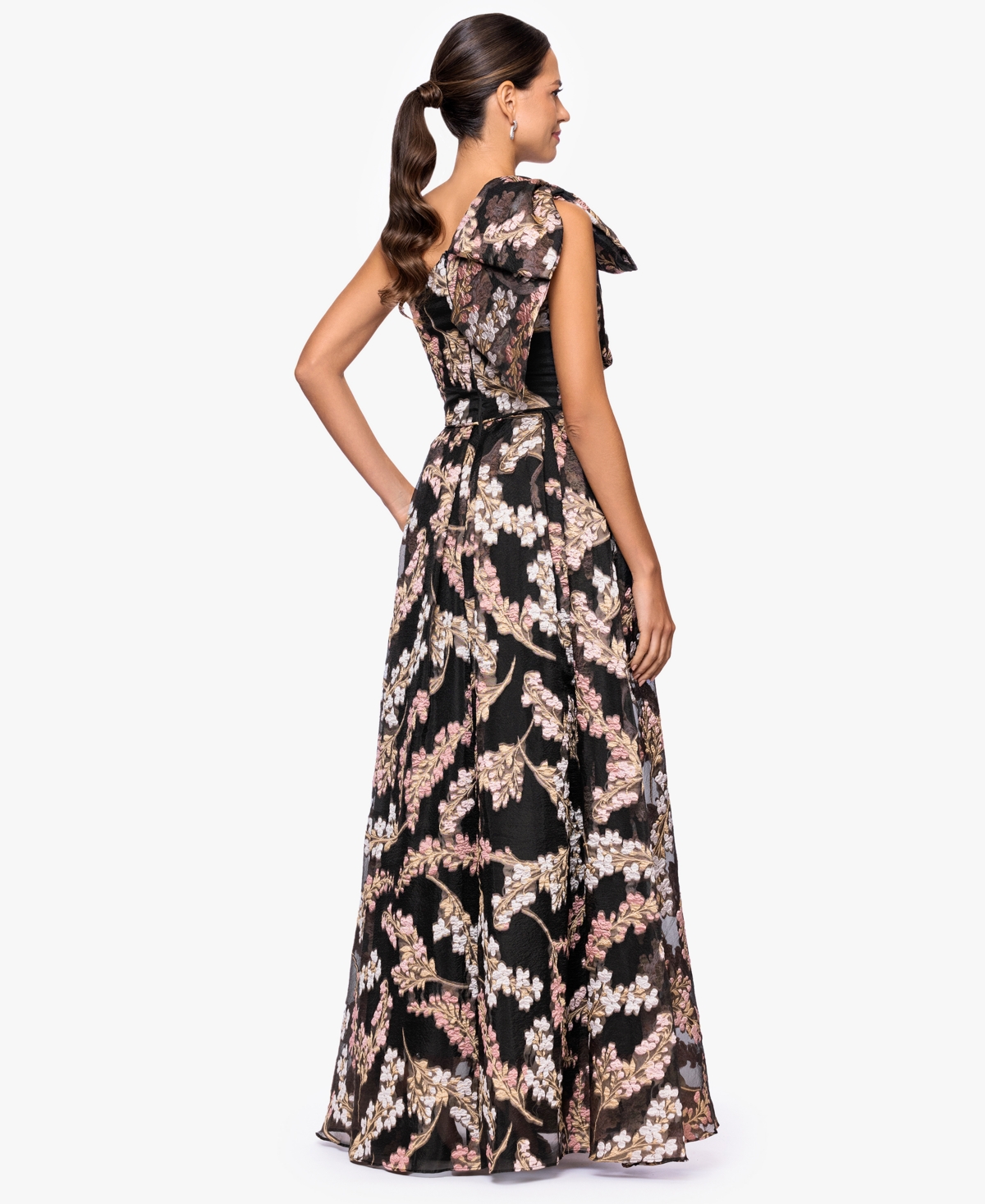 Betsy & Adam Women's One-Shoulder Dress