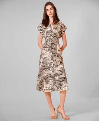 julia jordan - Women's Short-Sleeve V-Neck Midi Dress