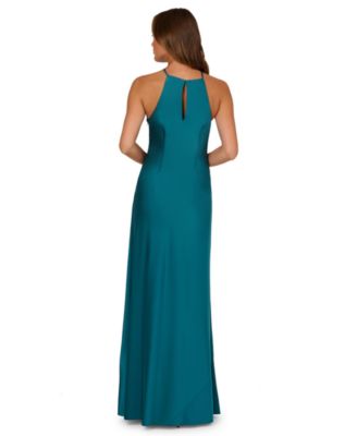 Women's Halter Neck Stretch Satin Dress