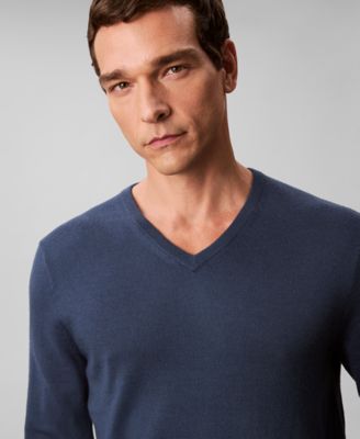 Men's Merino Wool Blend V-Neck Sweater