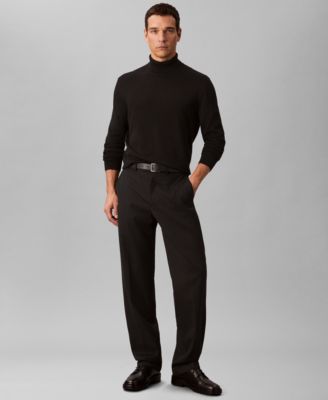 Men's Merino Wool Blend Turtleneck Sweater