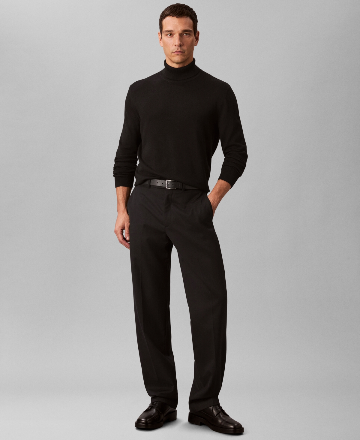 Calvin Klein Men's Merino Wool Blend Turtleneck Sweater