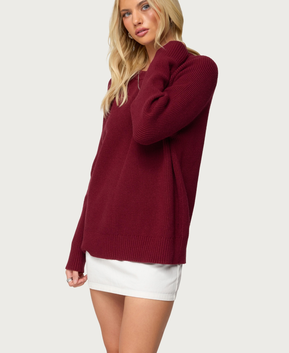 Edikted Women's Lavonne Oversized Knit Raglan Sweater