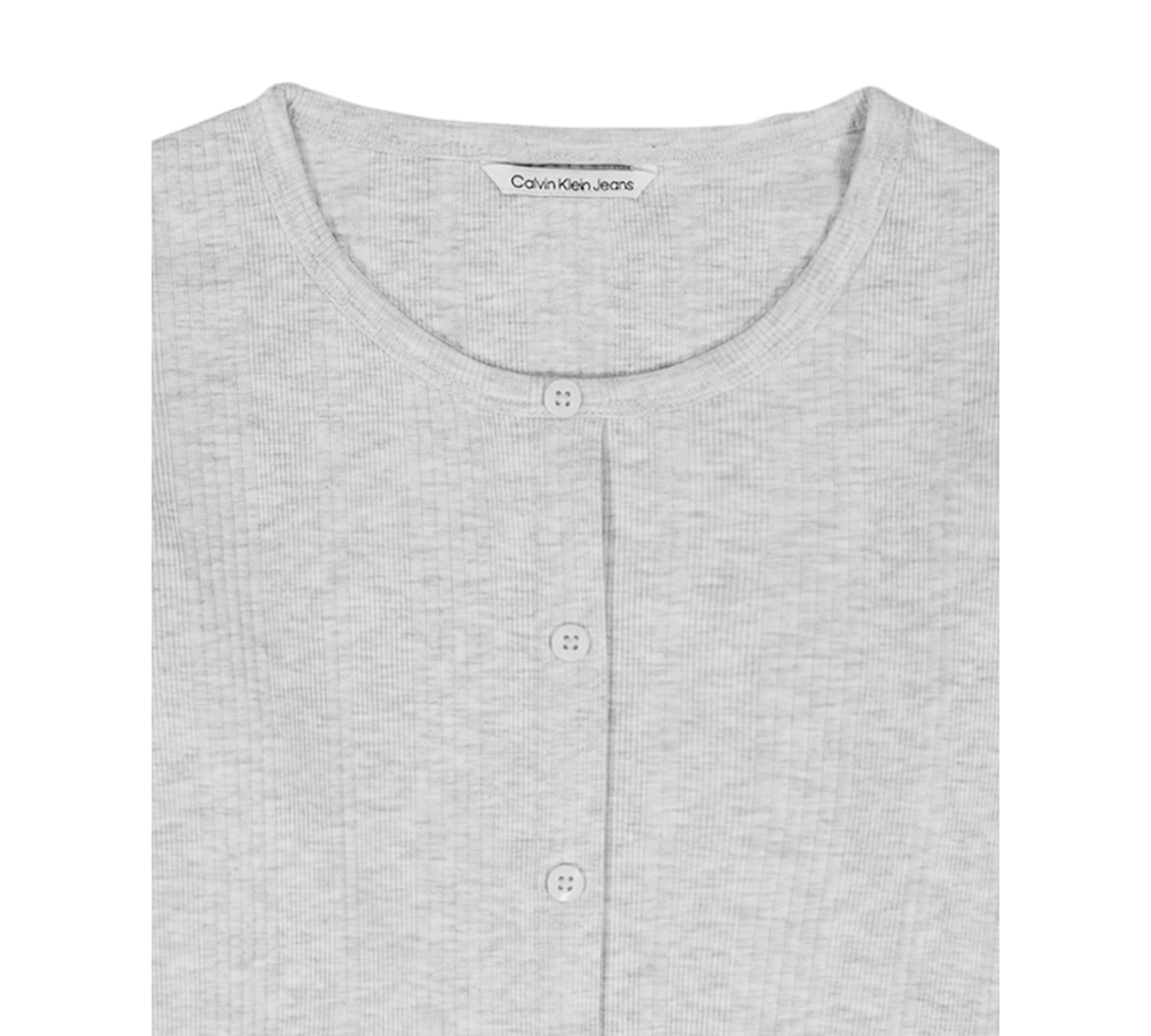Calvin Klein Girls 7-16 Variegated Long-sleeve Top In Gray