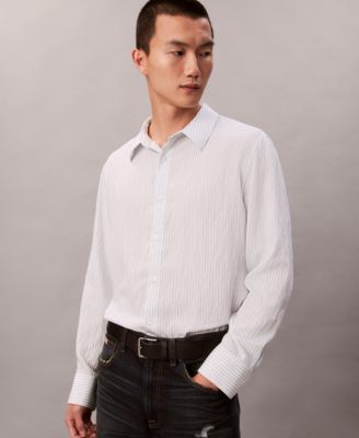 Men's Thin Striped Long-Sleeve Easy Shirt