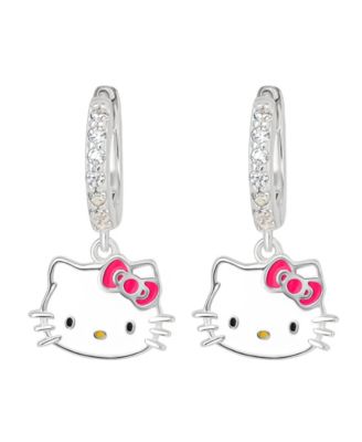 2-Pc. Cubic Zirconia Drop and Stud Earrings Set in Sterling Silver