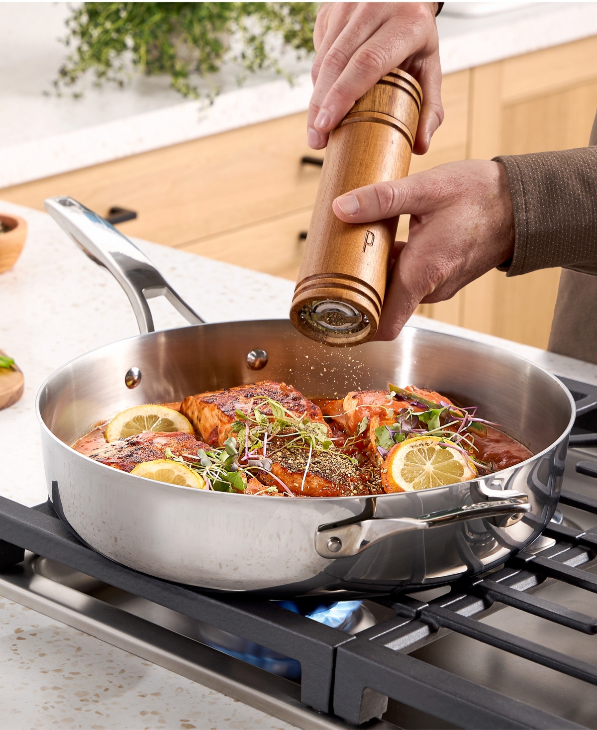 Calphalon Premier Stainless Steel -Piece Cookware Set