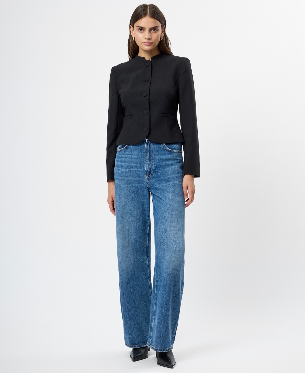 French Connection Azra Twill Slim Fit Jacket In Multi