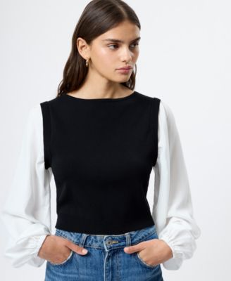 Women's Shirting Combo Long-Sleeve Top