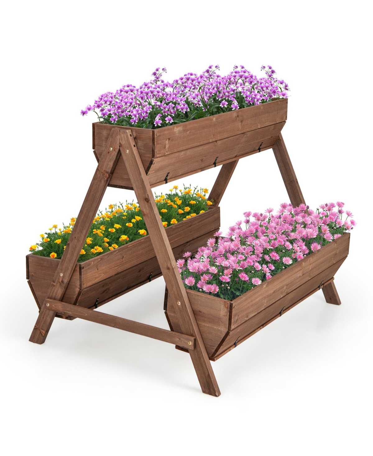 Sugift Vertical Raised Garden bed with 3 Wooden Planter Boxes