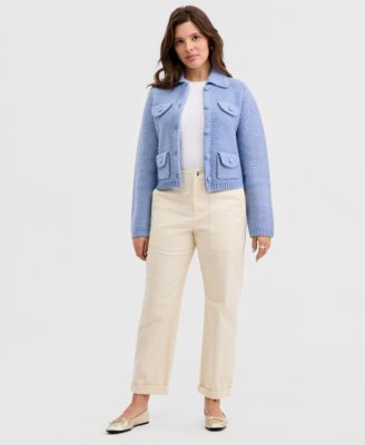 Women's Straight Leg Patch-Pocket Pants, Macy's Exclusive