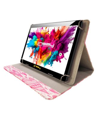 10.1" Tablet Octa Core 128GB Bundle with "Love" Protective Portfolio Case Newest Android 15 Dual Camera