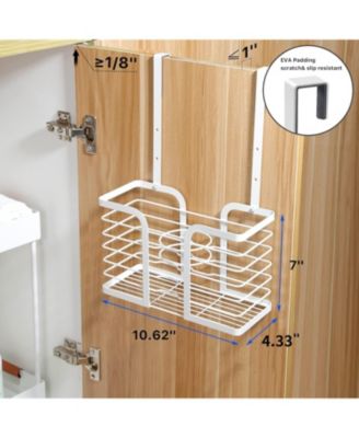 Hair Dryer Holder Adjustable Height - Hair Tool Organizer White Bathroom Organizer Hot Styling Tools Storage for Hair Dryer, Flat Iron, Curling Iron