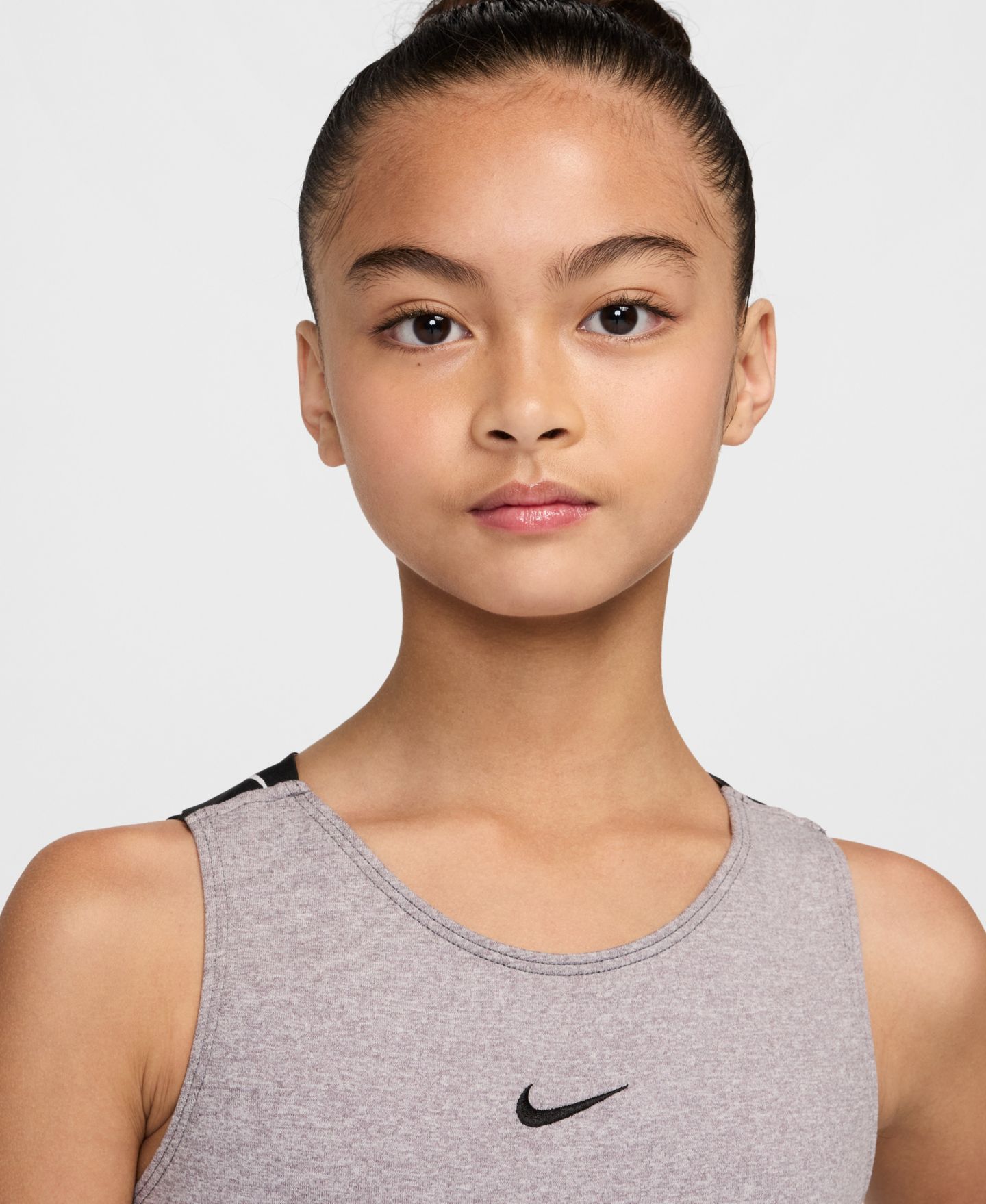 Купальник Nike Leotard, на завязках — Nike Gymnastics, цвет: Меланжевый серый — фото 3