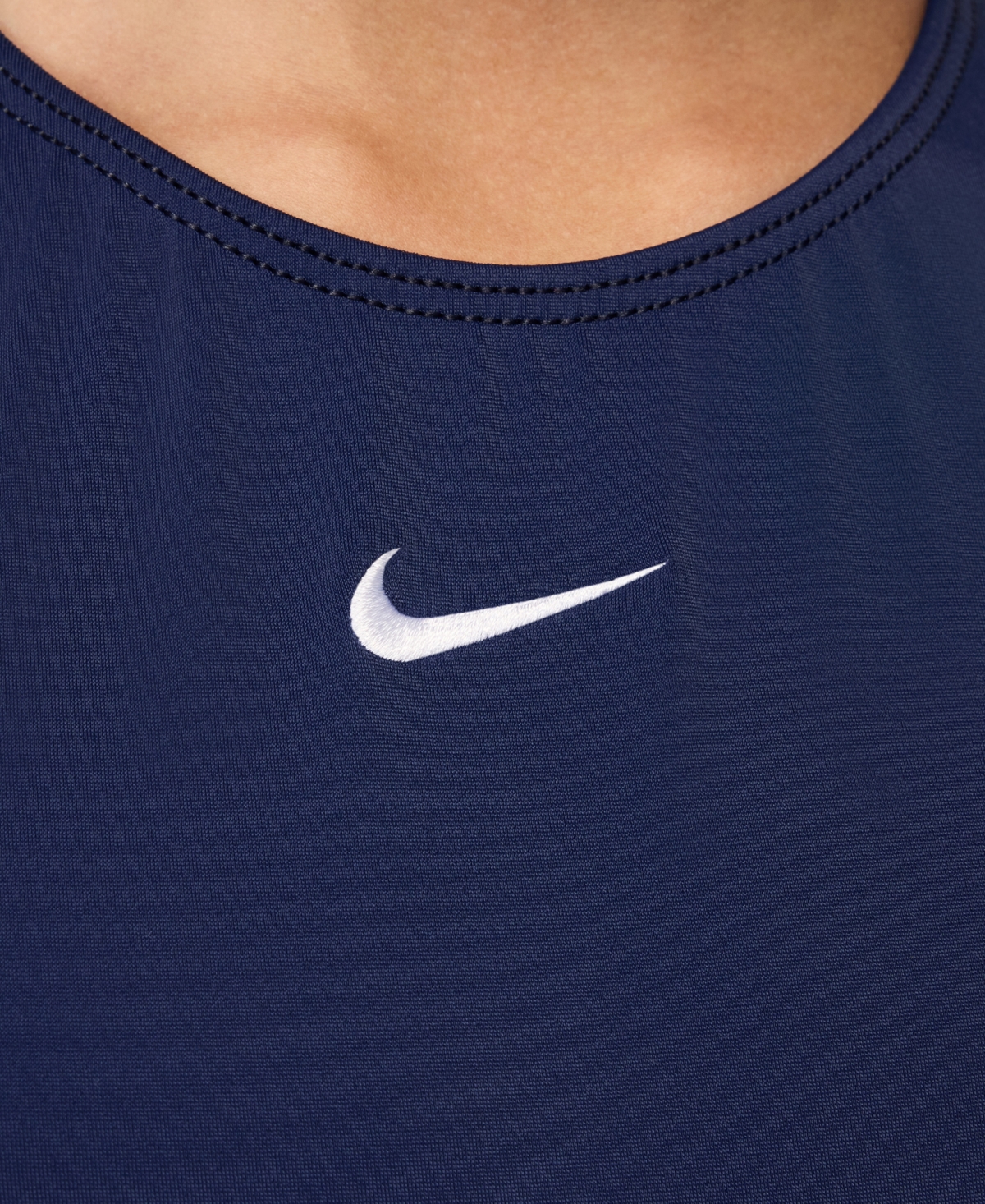 Nike Gymnastics Nike Girls 7-16 Gymnastics Navy Strappy Performance Leotard In Blue