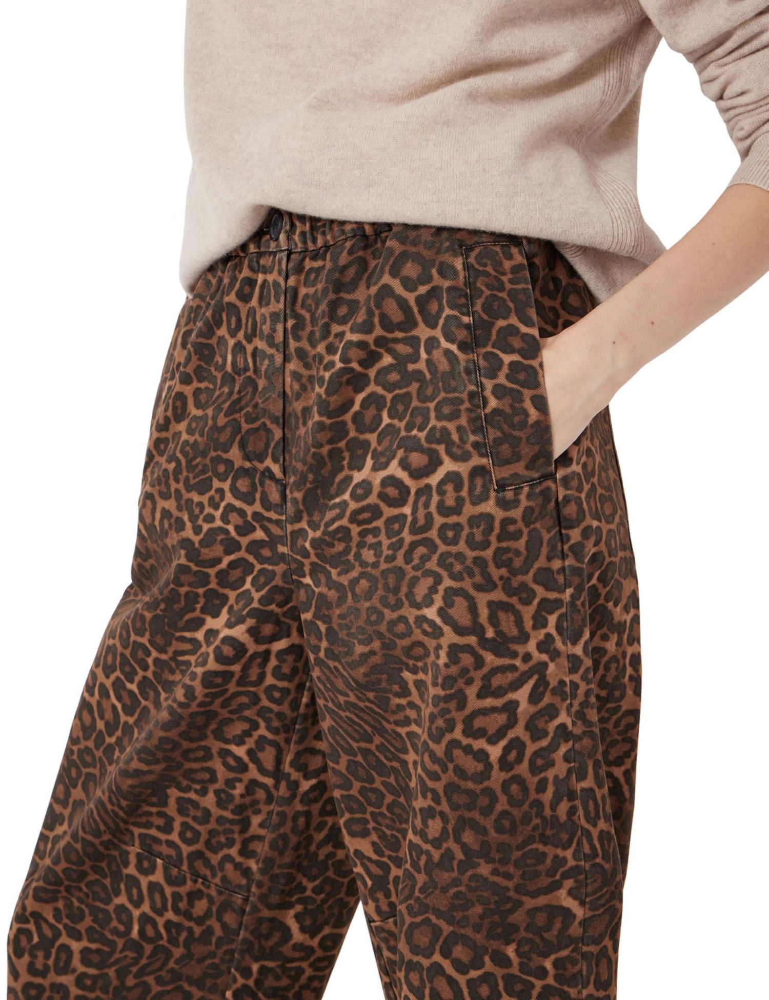 Women's Jack Barrel Leg Pull On Cotton Pants
