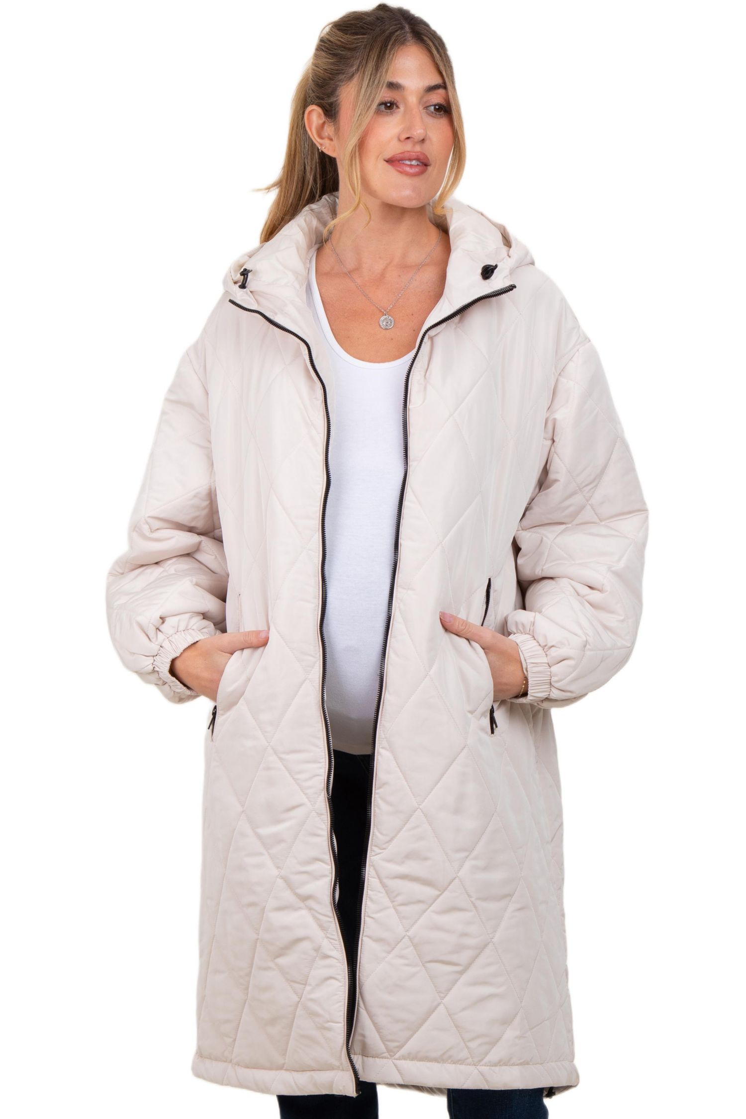 Women's Quilted Long Puffer Jacket
