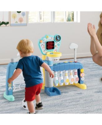 / 5-in-1 design, adjustable basketball hoop, suitable for 18+ months boys and girls / Toddler Sports Toy