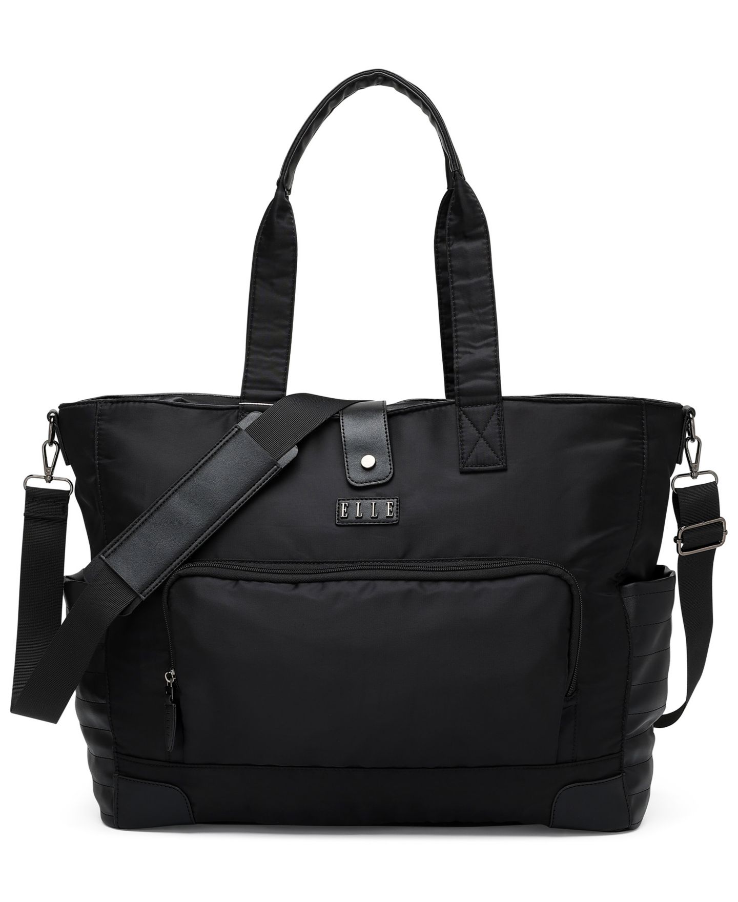 Сумка ELLE Voyage 14.5" Twill and Faux Leather Weekender, цвет: Чёрный — фото 1