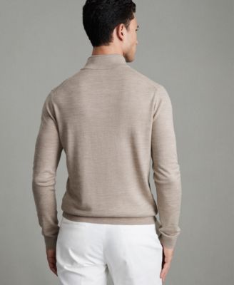 Men's Merino Wool Half-Zip Funnel Neck Sweater