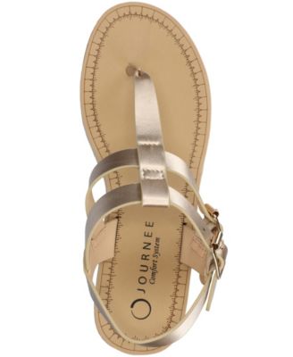 Womens Bianca Medium and Wide Width Comfort System Wedge Heel Buckle Sandals