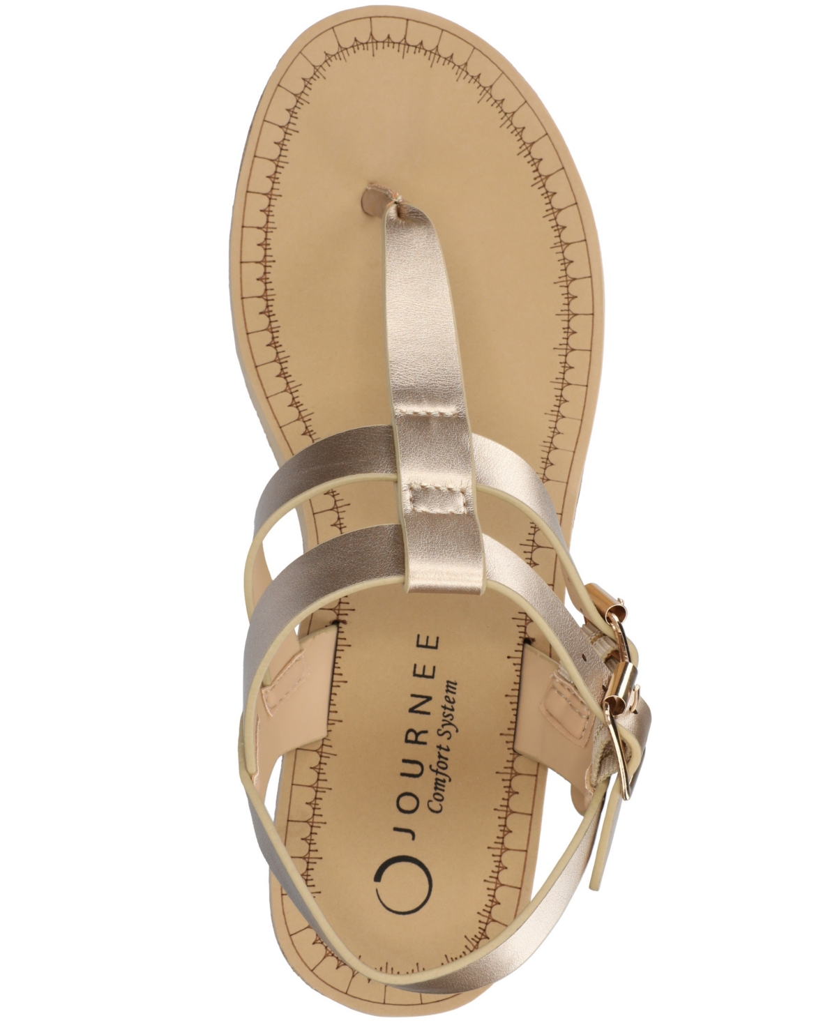 Journee Collection Women's Bianca Double Buckle Platform Wedge Sandals