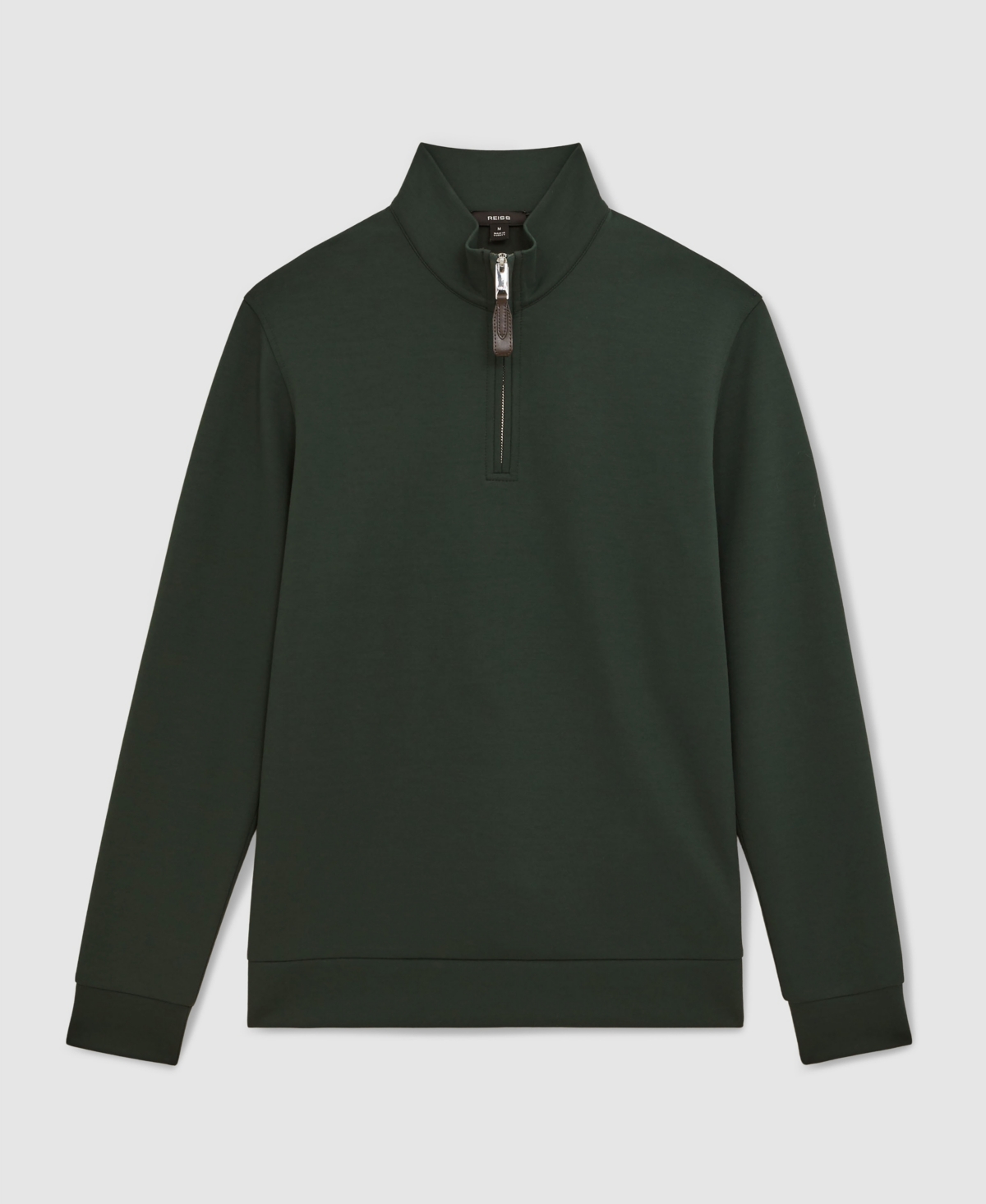 Reiss Men's Interlock Zip-through Overshirt In Green
