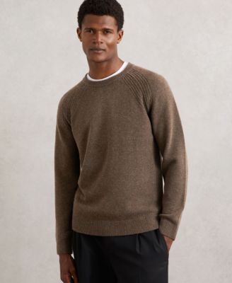 REISS - Men's Wool-Cashmere Reverse-Seam Sweater