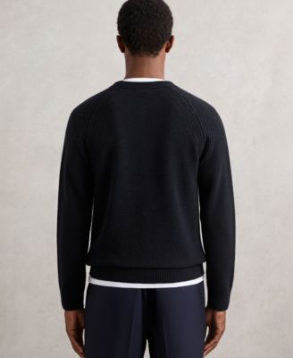 Men's Wool-Cashmere Reverse-Seam Sweater