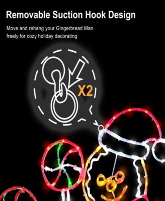 2' Gingerbread Window D&eacute;cor