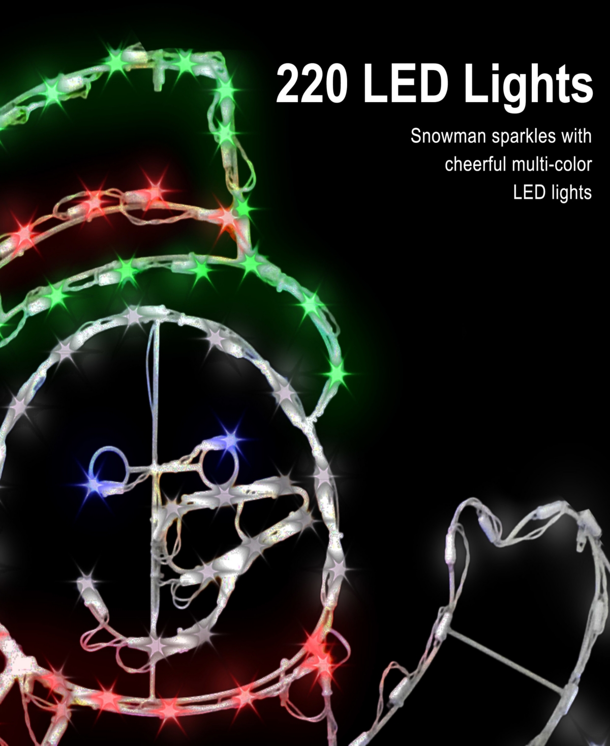 Puleo International 5' 2d Outdoor Snowman Christmas Holiday Decor In Multi