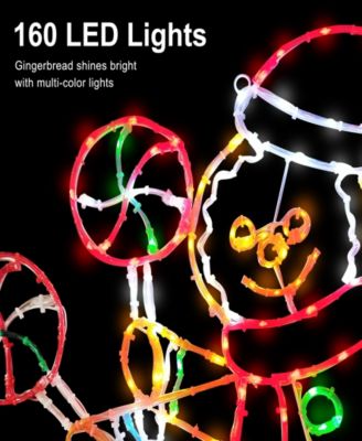 2' Gingerbread Window D&eacute;cor