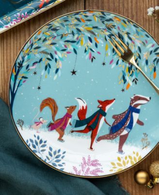 Sara Miller Woodland Tales Plates, Set of 4