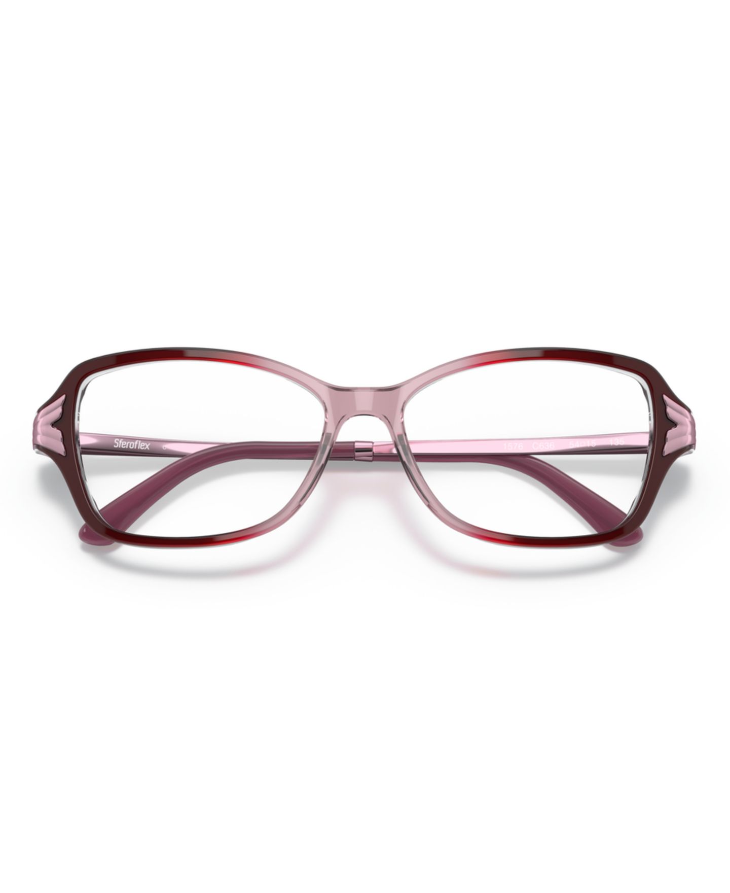 Женские очки Sferoflex Woman Cat Eye Plastic SF1576 Eyeglasses, цвет: Розовый градиентный — фото 5