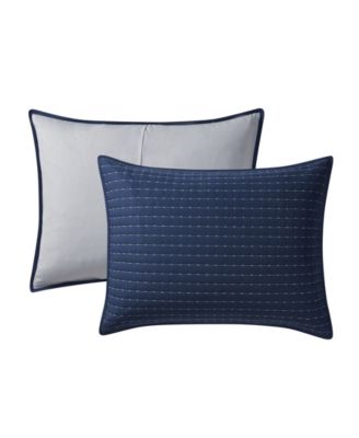 Embroidered Pick Stitch Microfiber 3-Pc. Quilt Set, Full/Queen