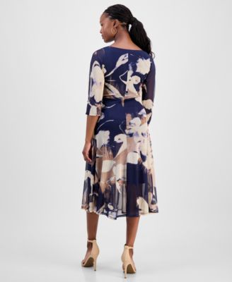 Women's Tie-Front Midi Dress