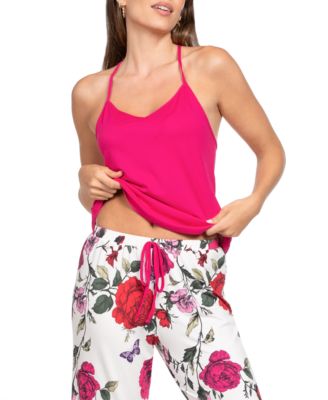 Women's 3-Pc. Velvet Trimmed Kiss Pajama Set