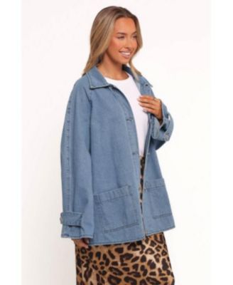 Women's Novan Oversized Shacket - Denim 10
