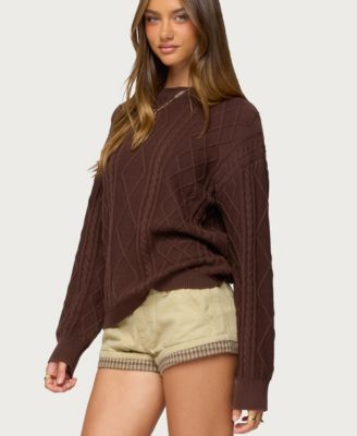 Women's Jessy Cable Knit Oversized Sweater