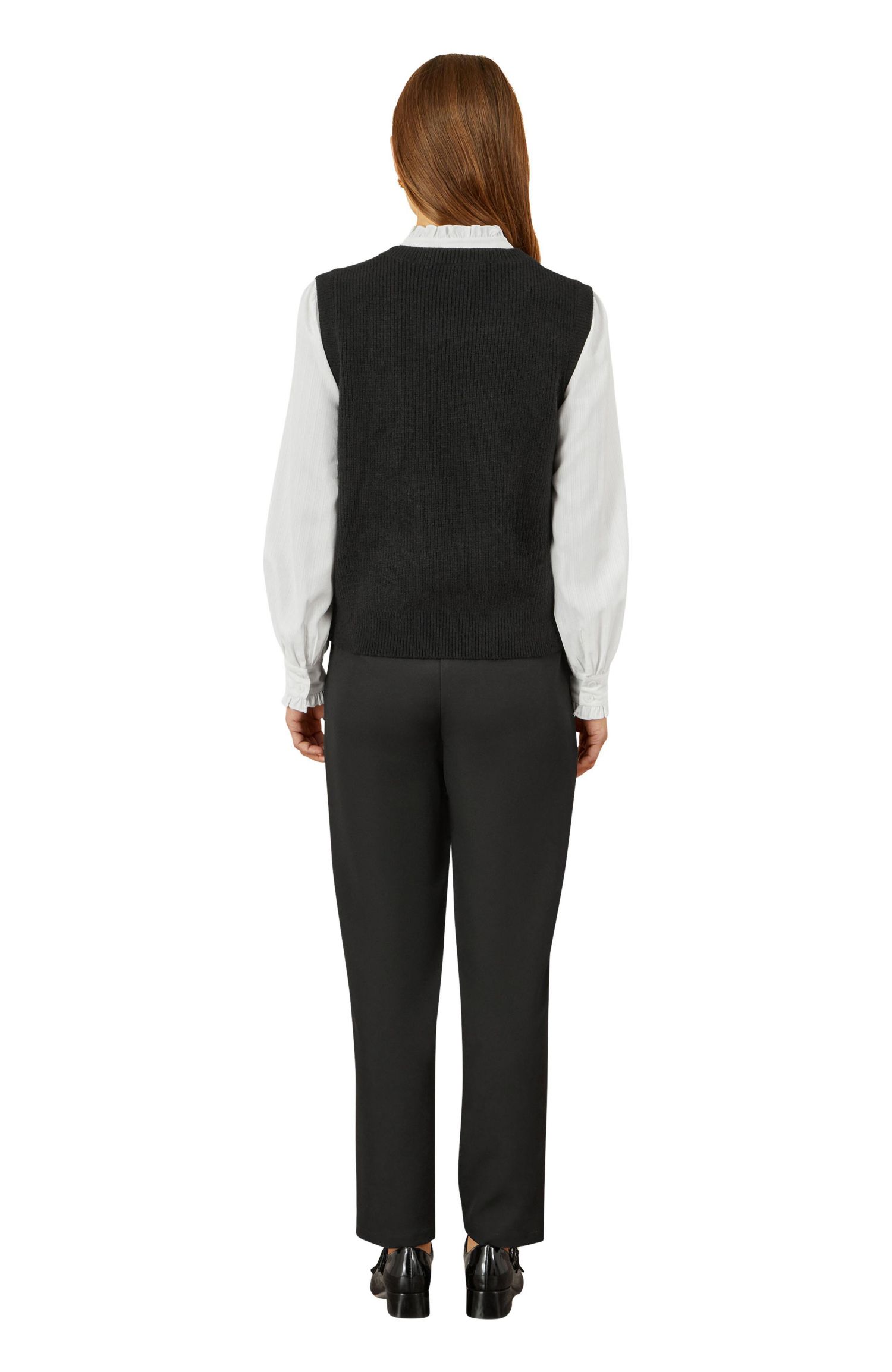 Women's Knitted Floral Sleeveless Sweater Vest